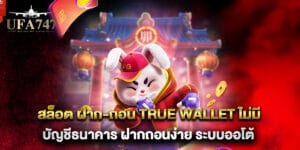 สล็อต ฝาก-ถอน true wallet ไม่มี บัญชีธนาคาร ฝากถอนง่าย ระบบออโต้